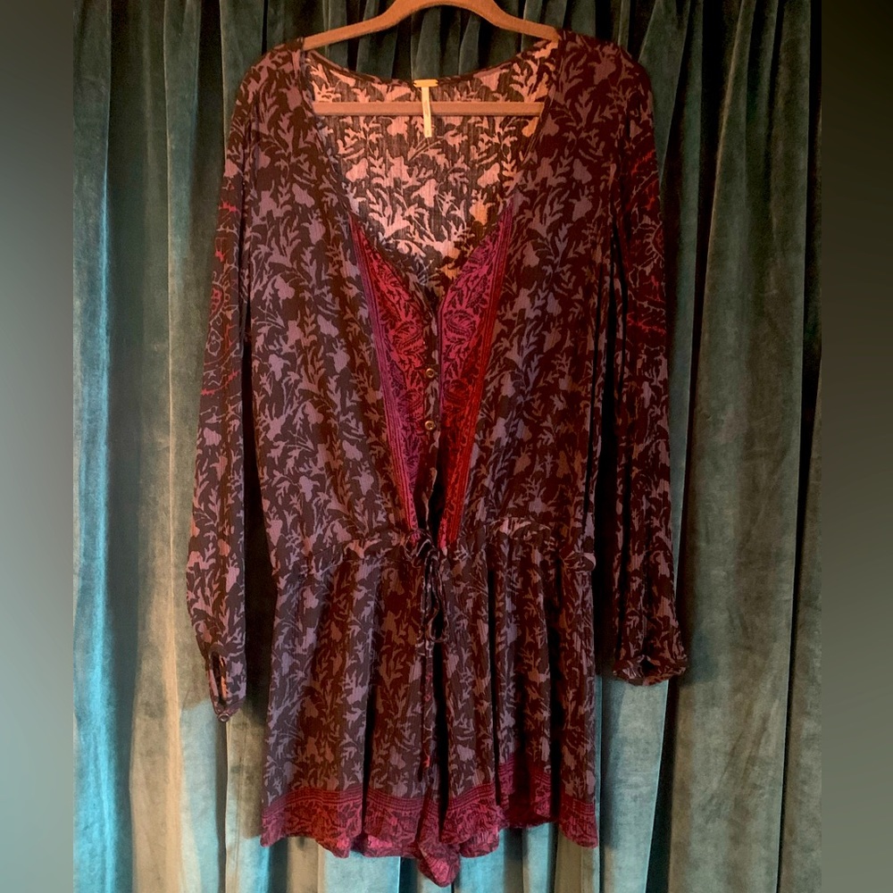 FreePeople drawstring waist romper